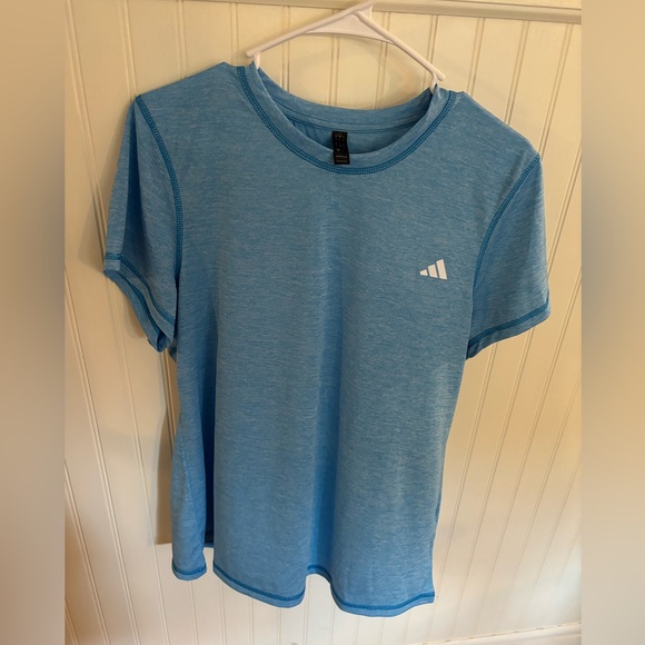 NWOT Adidas Light Blue Crew Neck Tee - Picture 1 of 3